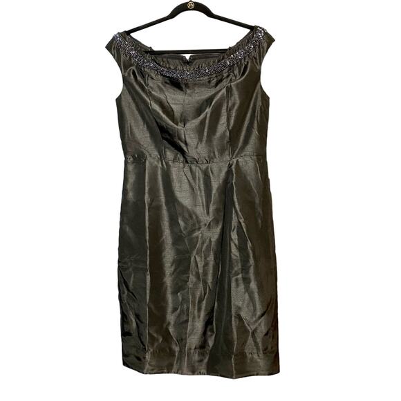 Melrose Social Black Beaded Neckline Cocktail Dress size 14 NWT - Picture 1 of 16